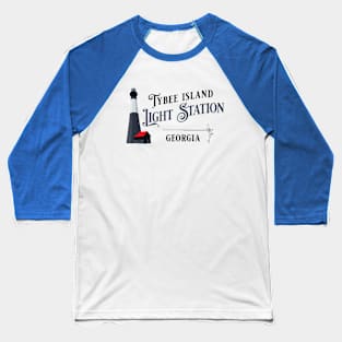 Tybee Island Light Station Georgia Vintage Style Baseball T-Shirt